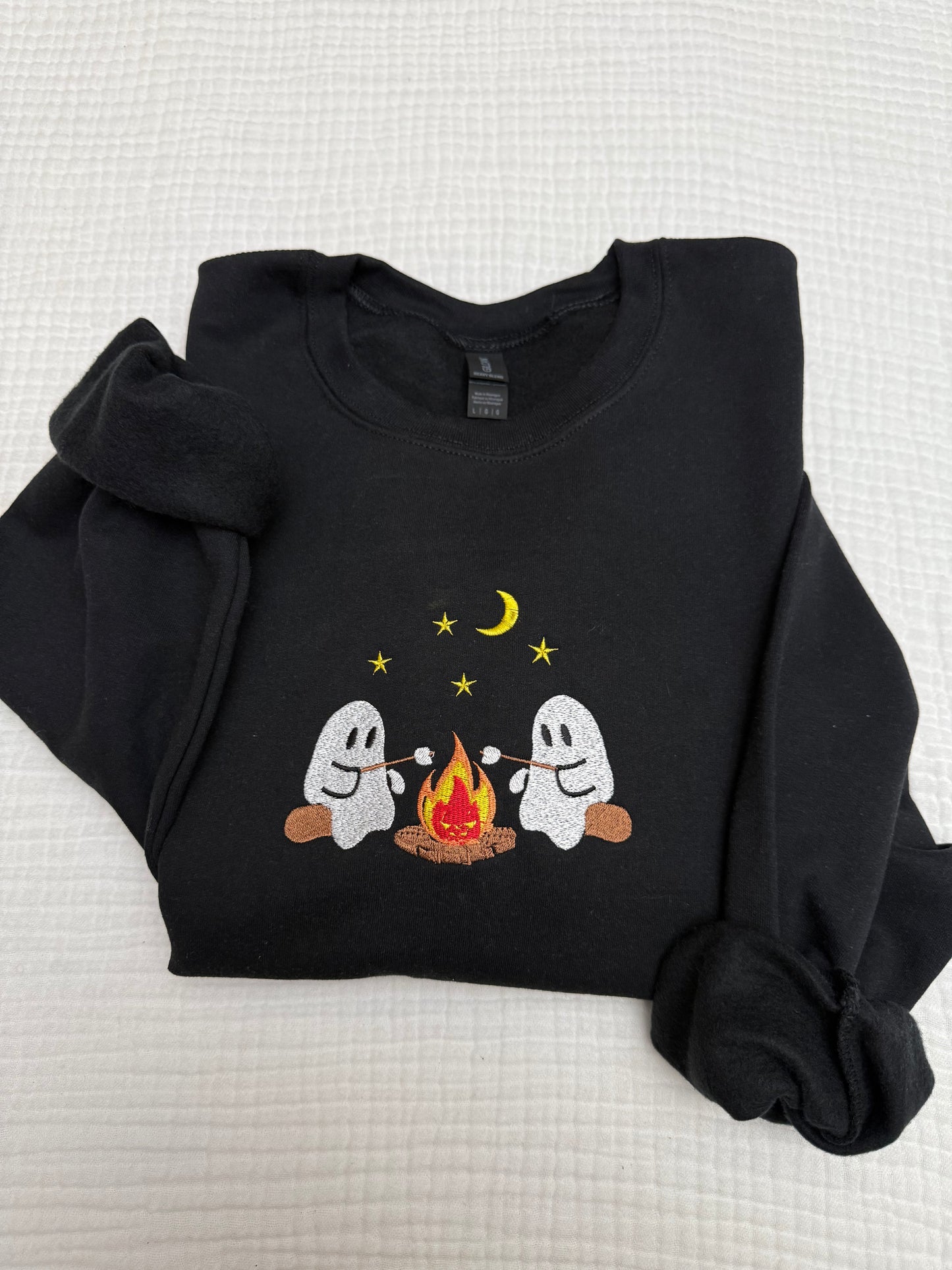 Camping ghosts embroidered gildan Halloween sweatshirt / halloween embroidered sweatshirt/ spooky season sweatshirt crewneck (Copy)