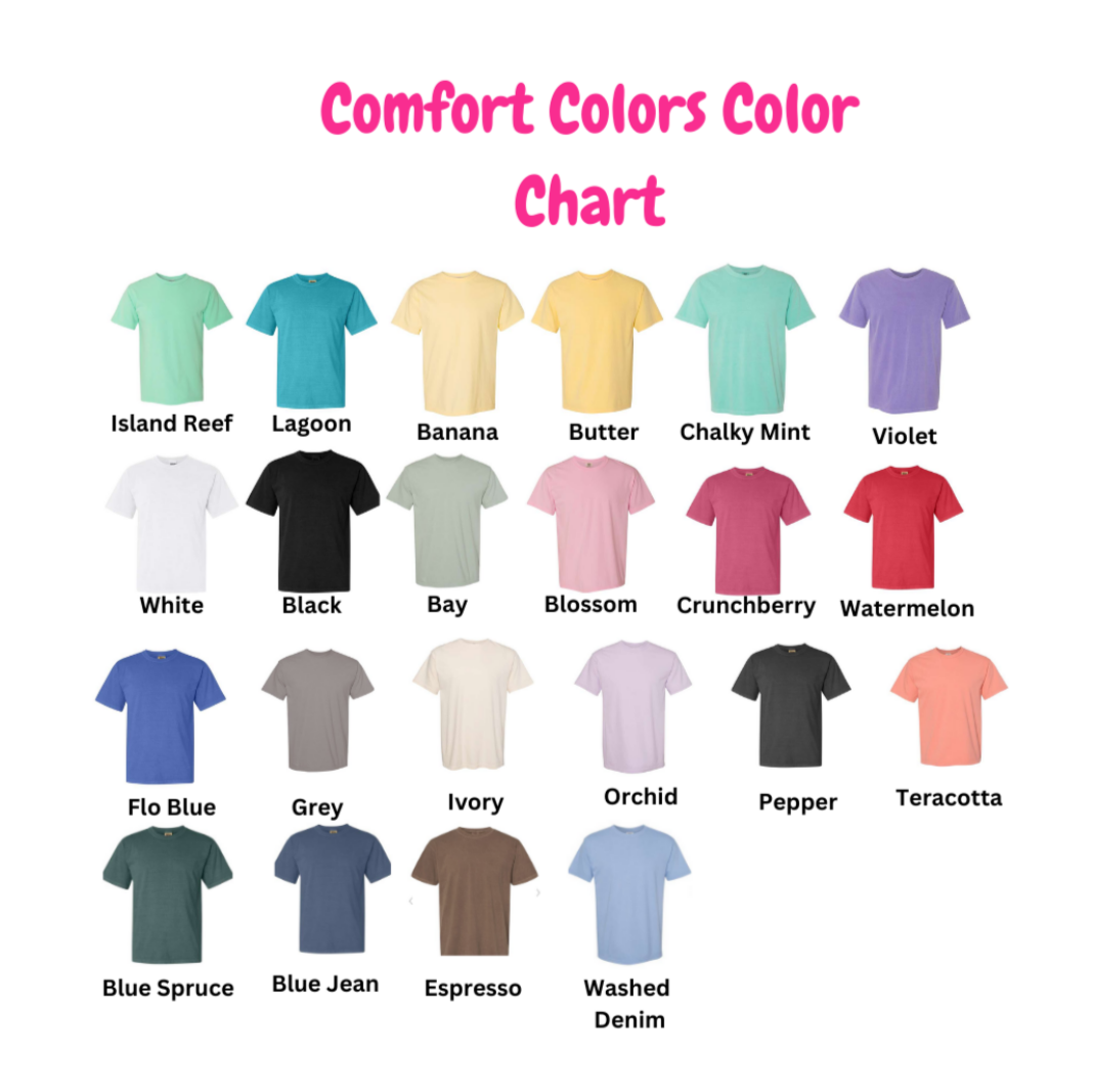 Cute ghosts camping embroidered Halloween spooky season Comfort Colors tshirt