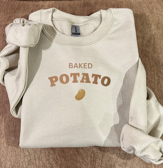 Baked Potato embroidered sweatshirt