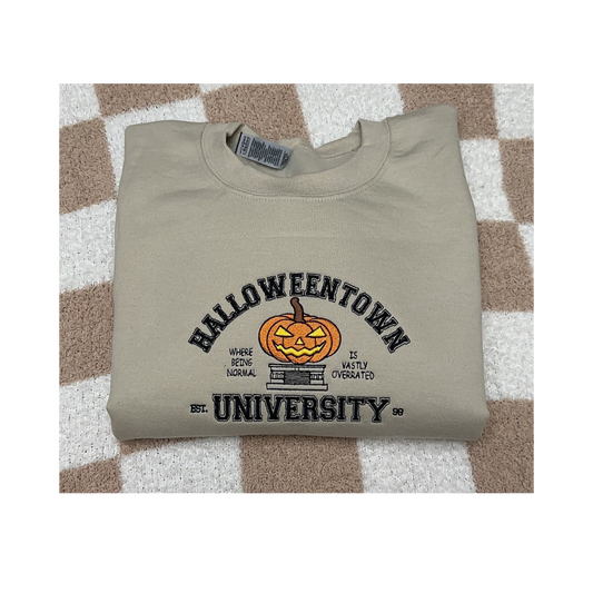 Halloweentown embroidered sweatshirt, Halloween sweatshirt, embroidered Halloween sweatshirt