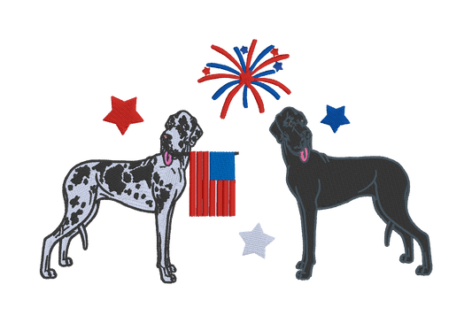Great Danes White and black & all black Fourth of July embroidered Comfort Colors t-shirt, Fourth of july embroidered shirt, Comfort colors shirt, Comfort Colors fourth of july shirt (Copy) (Copy)
