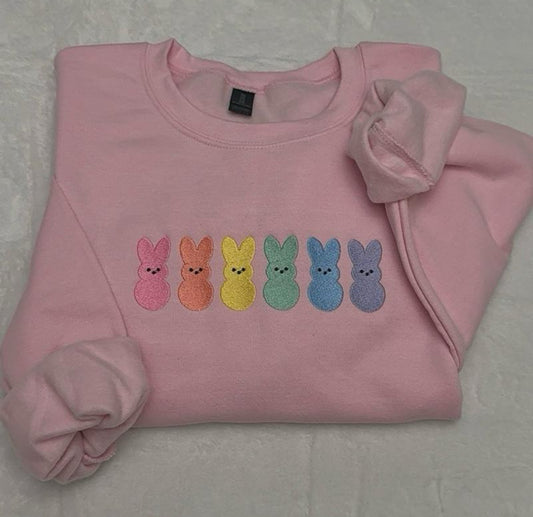 Easter bunnies embroidered sweatshirt