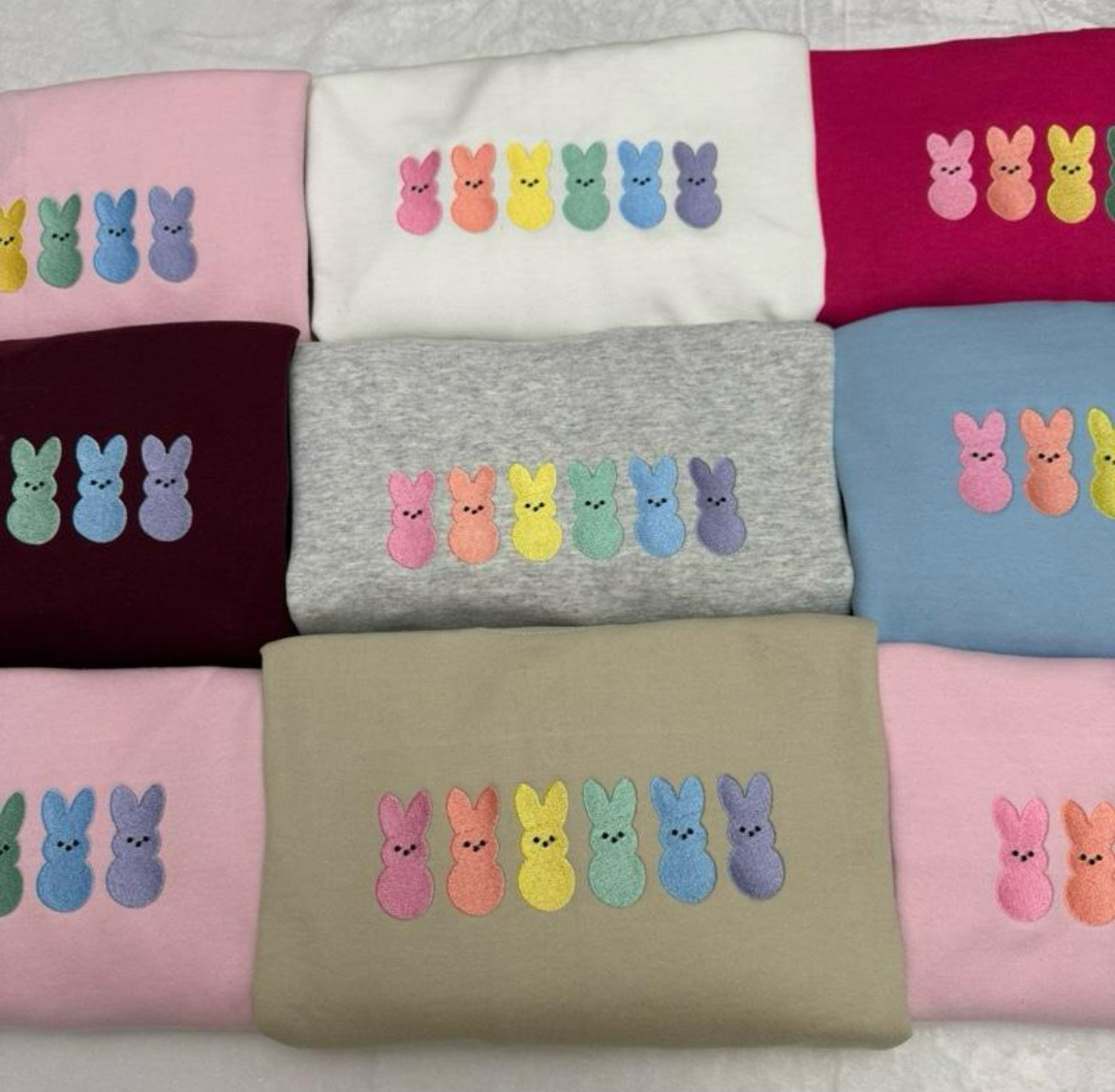 Easter bunnies embroidered sweatshirt