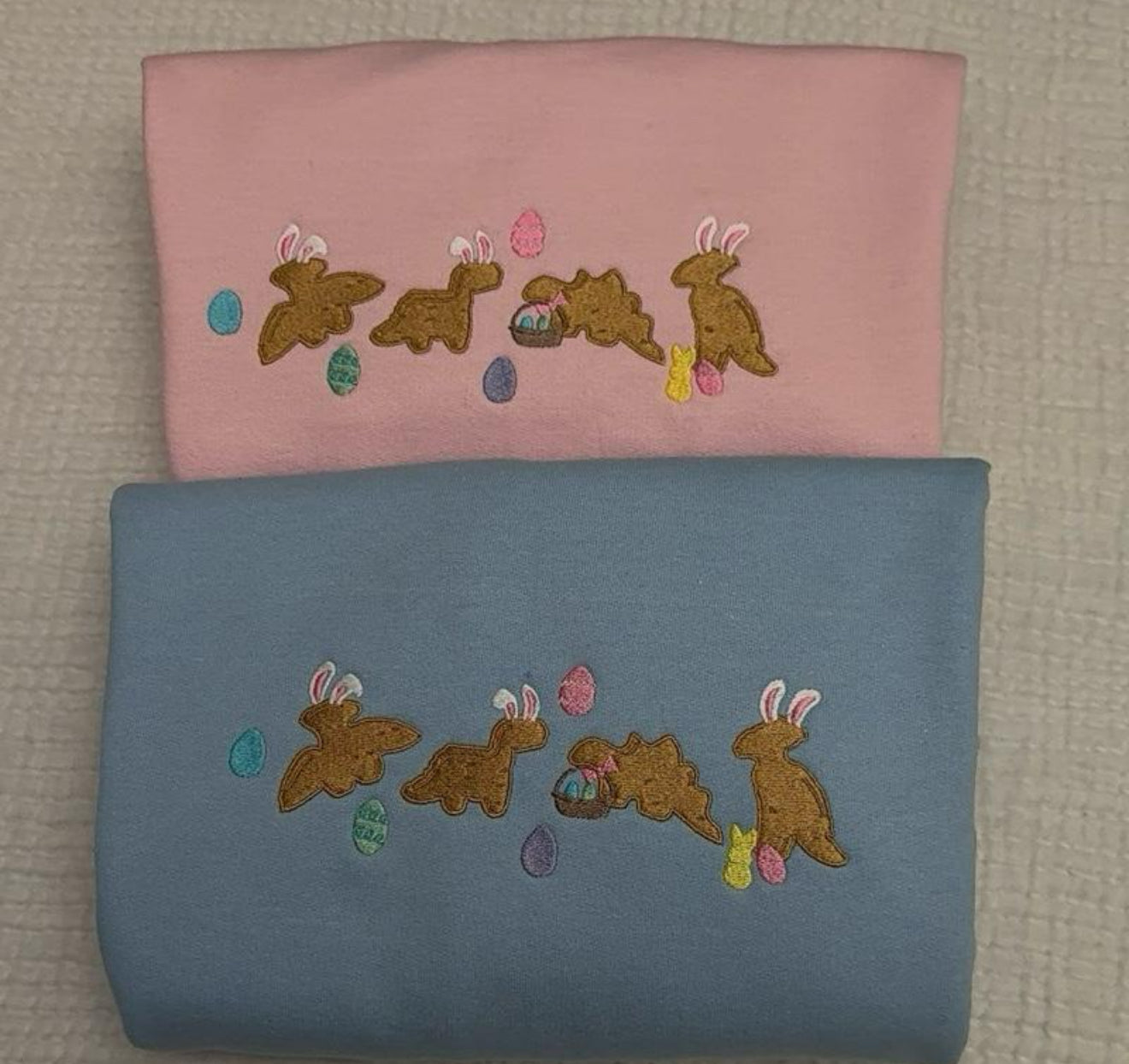 Easter dino nuggies embroidered sweatshirt
