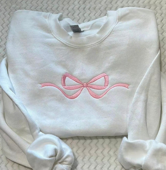 Cute bow embroidered gemma sweatshirt