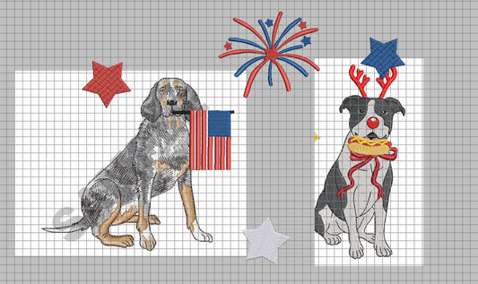 All chocolate Brown pitbull and bluetick coonhound Fourth of July doggie embroidered Comfort Colors t-shirt, Fourth of july embroidered shirt, Comfort colors shirt, Comfort Colors fourth of july shirt (Copy) (Copy) (Copy)