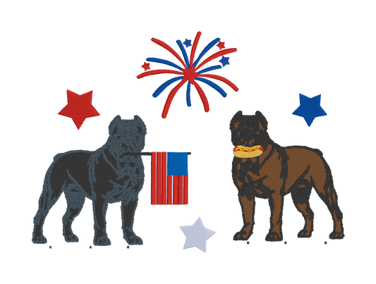 Cane Corso Fourth of July embroidered Comfort Colors t-shirt, Fourth of july embroidered shirt, Comfort colors shirt, Comfort Colors fourth of july shirt