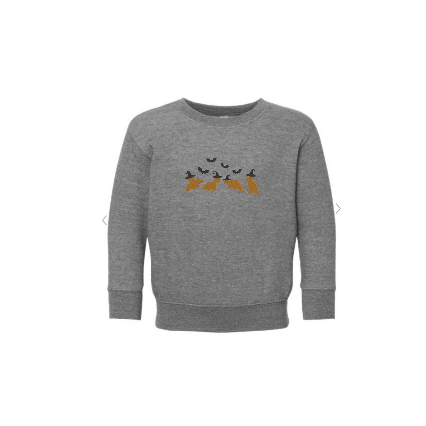 Embroidered Halloween dino nuggies toddler sweatshirts